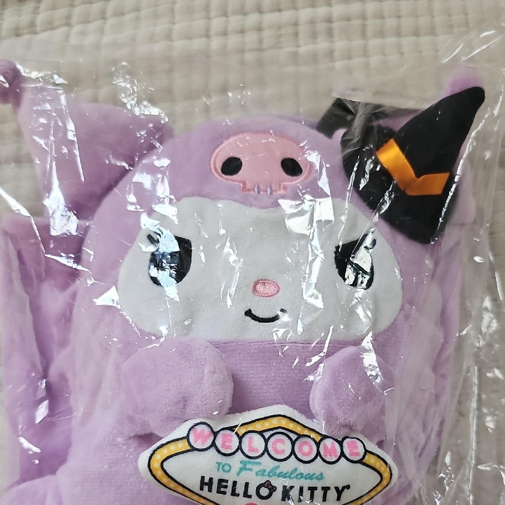 Hello Kitty Purple Bat Plush with Witch Hat